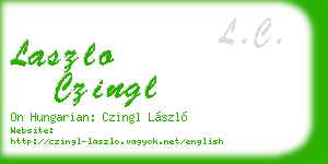 laszlo czingl business card
